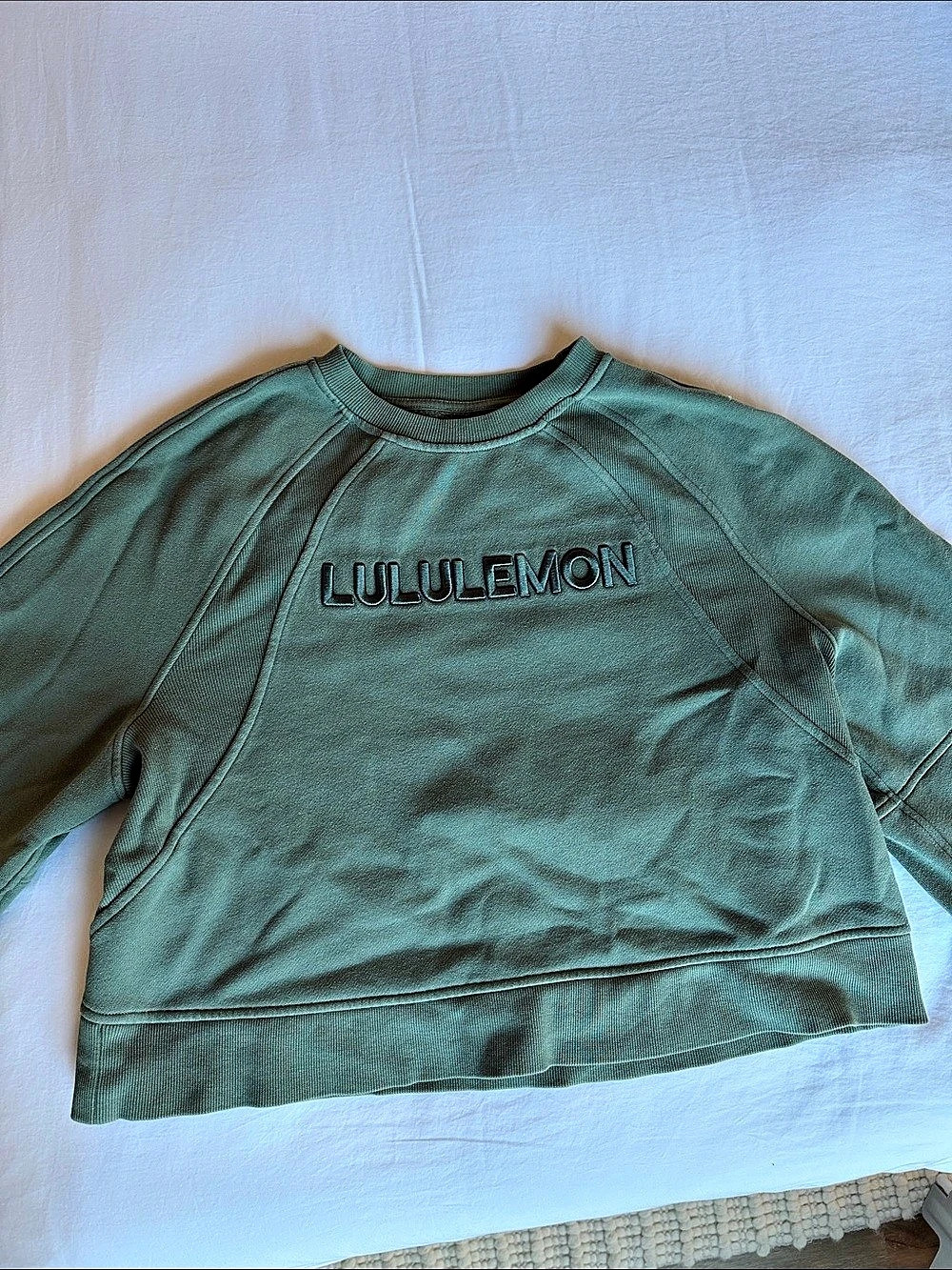 lululemon Scuba Oversized Pullover Wordmark M/L Green